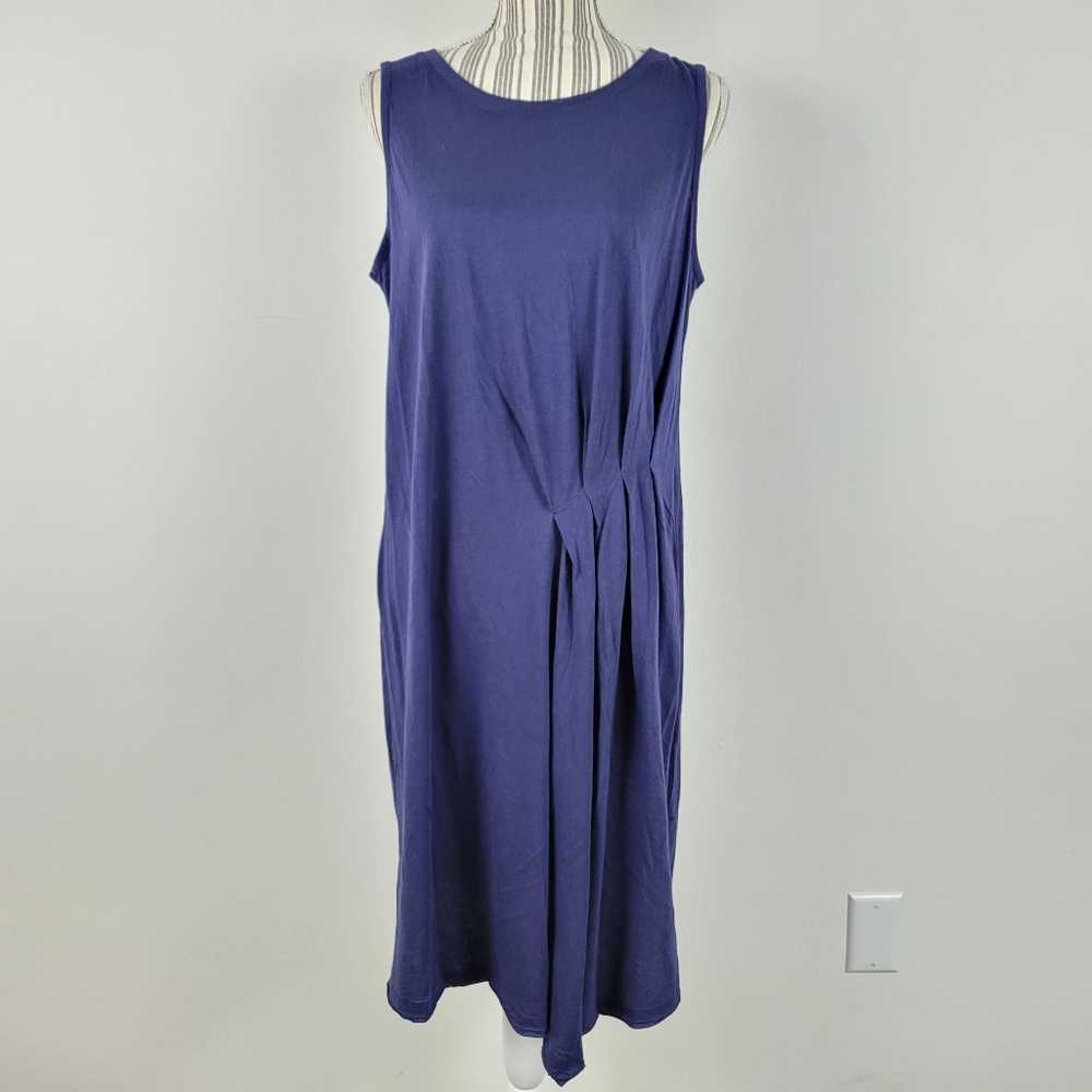 New Anthropologie Saturday Sunday Medium Navy blue sleeveless dress - Picture 1 of 6